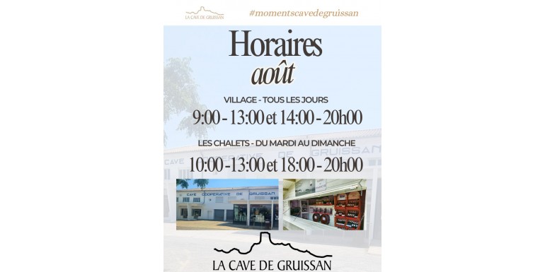 Horaires août